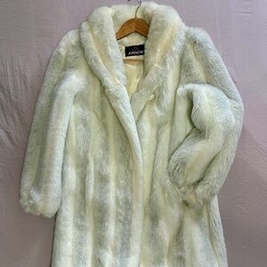 White Jordache vintage faux fur coat